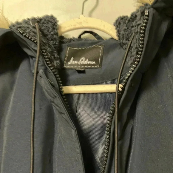 Sam Edelman Navy Winter Parka Faux Fur Hood - Picture 4 of 8